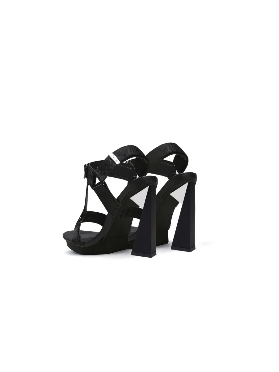 JadyRose | TRIBECA SKY HIGH HEEL BLACK GLADIATOR