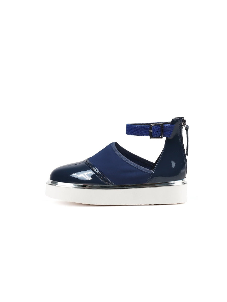 JADYROSE | TULIP ANKLE STRAP NAVY OXFORD SANDAL