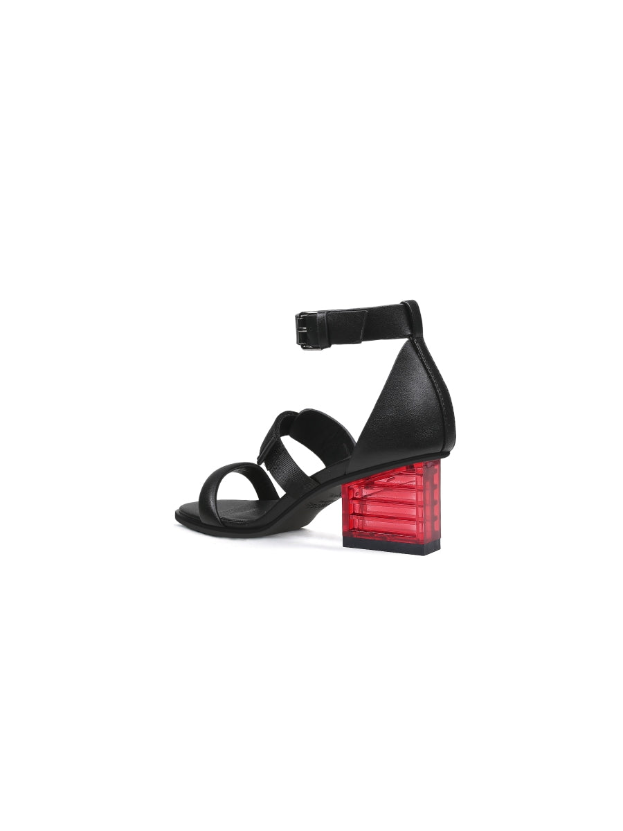 JADYROSE | BLACK ANKLE STRAP NEON SIGN HEEL