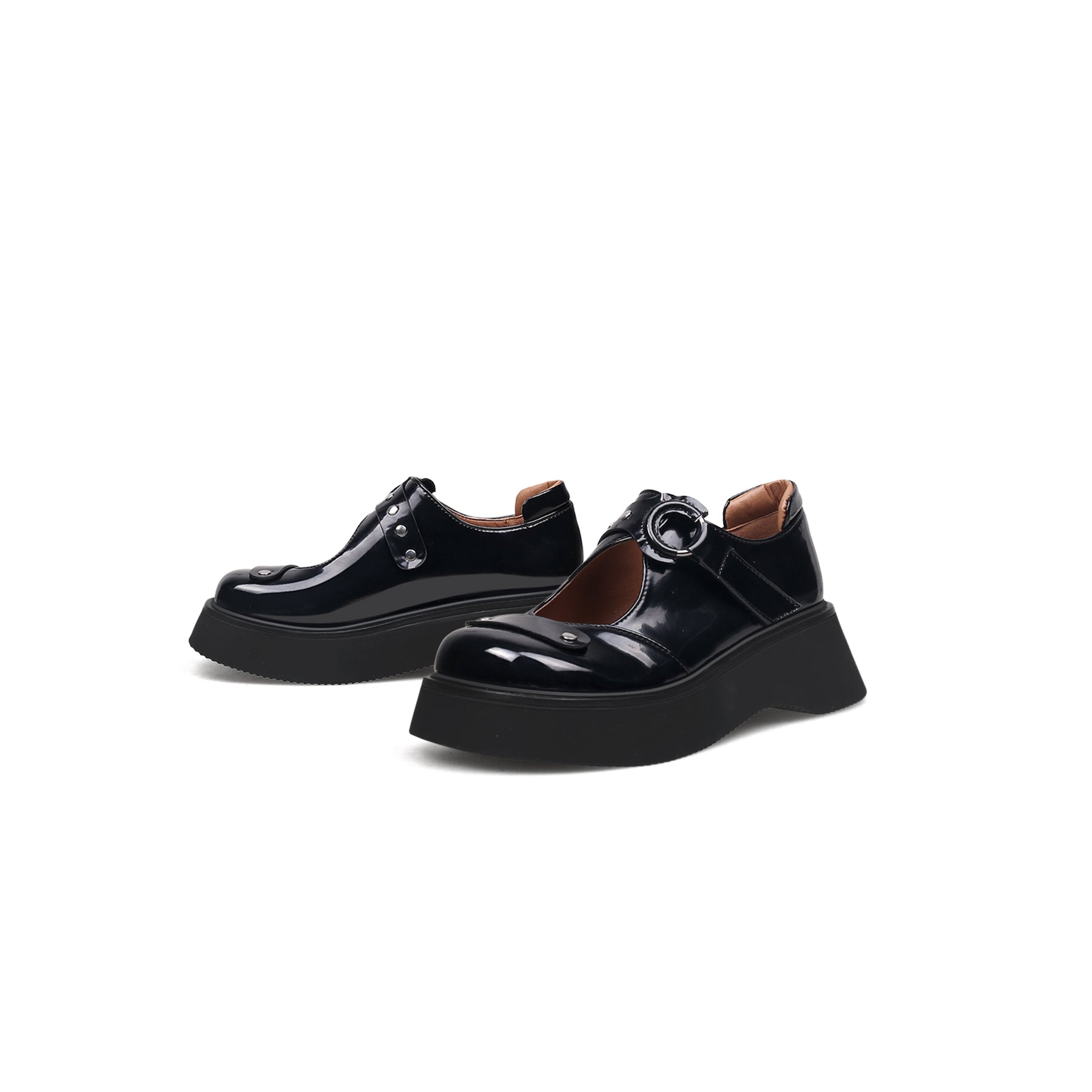 JADYROSE | CUT-OUT PATENT LEATHER MARY JANE BLACK