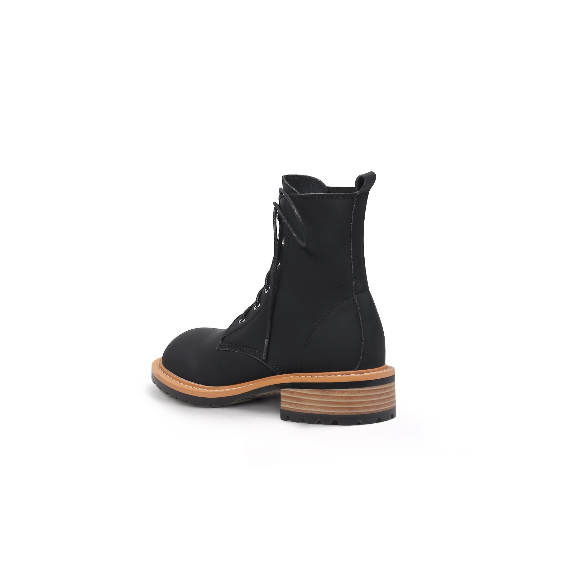 JADY ROSE | CLASSIC LEATHER COMBAT BOOTS - BLACK