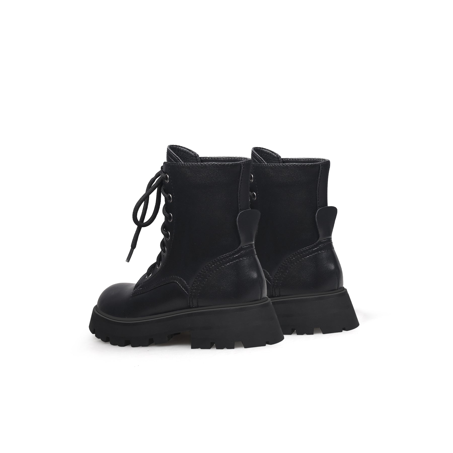 JADY ROSE | BLACK MATT LEATHER MARTIN COMBAT BOOT