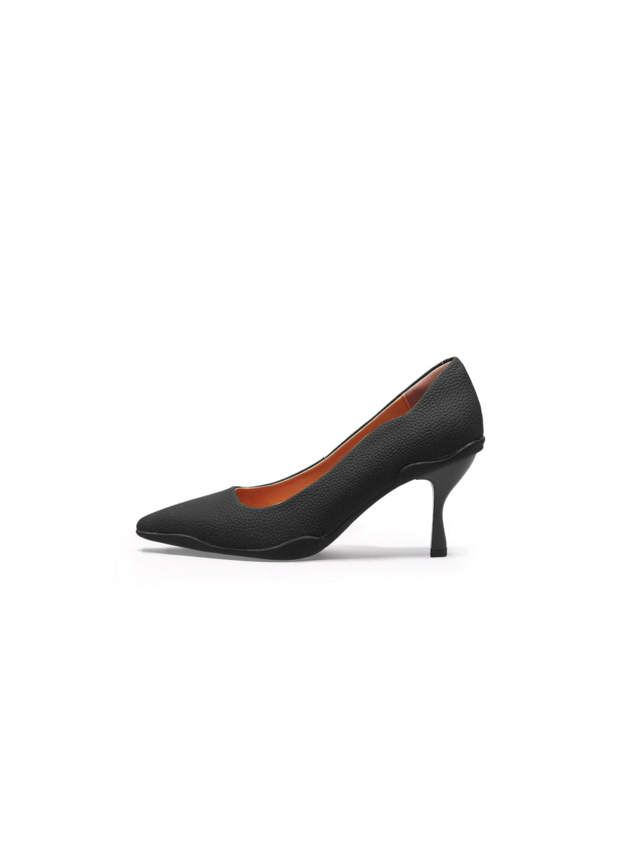 JADYROSE | CASPERE BLACK LEATHER STILETTOS