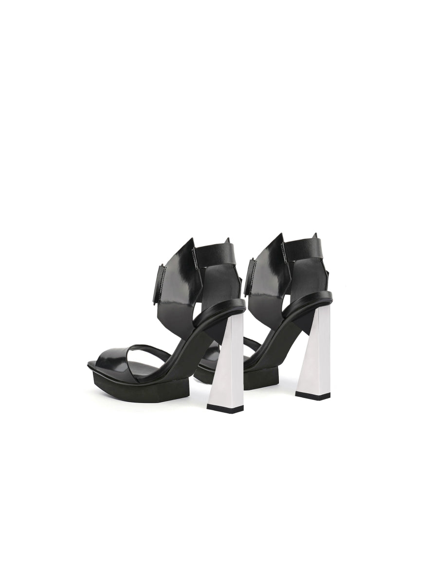 JADYROSE | TIKOYA BLACK LEATHER HEEL