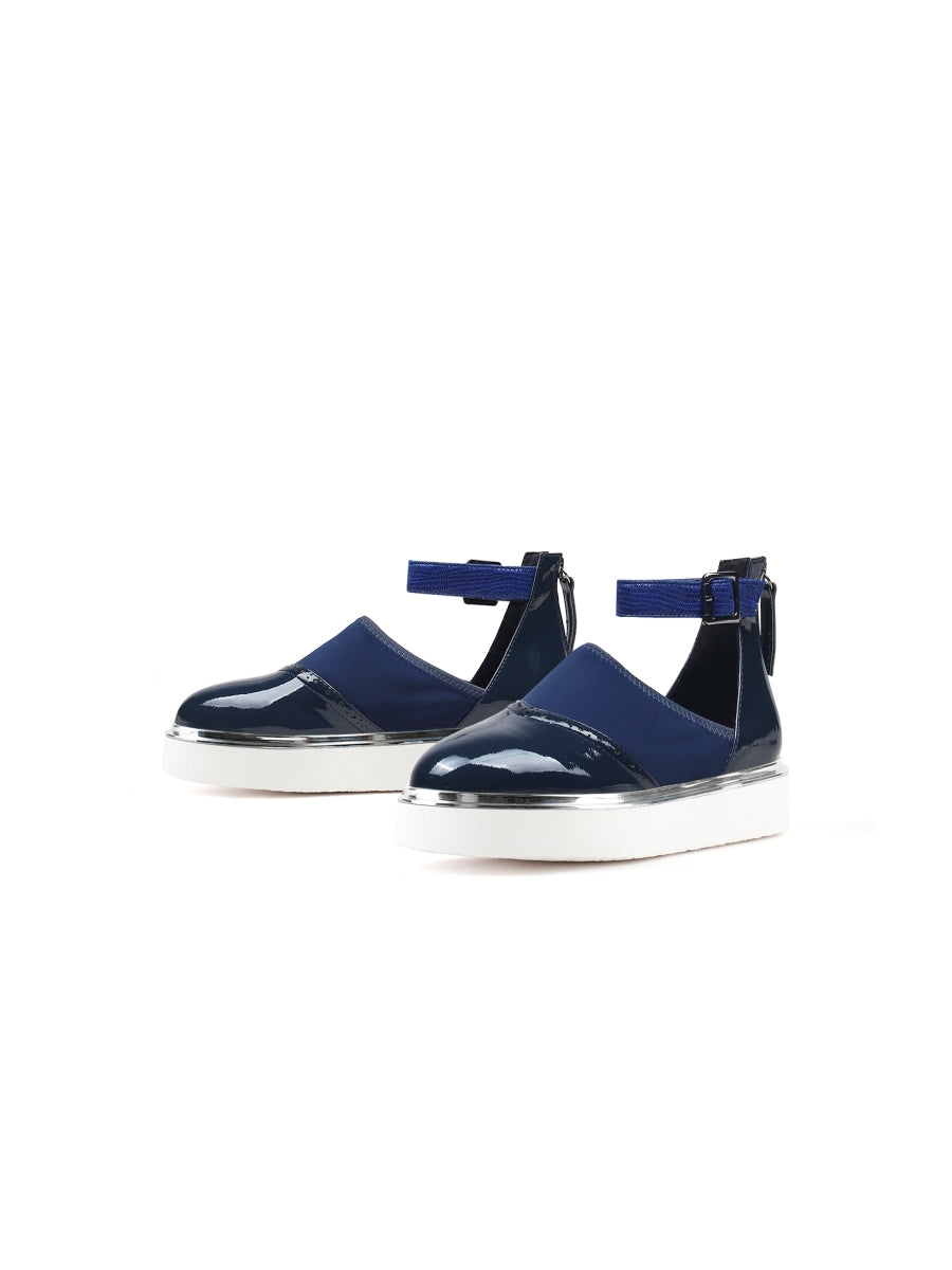 JADYROSE | TULIP ANKLE STRAP NAVY OXFORD SANDAL