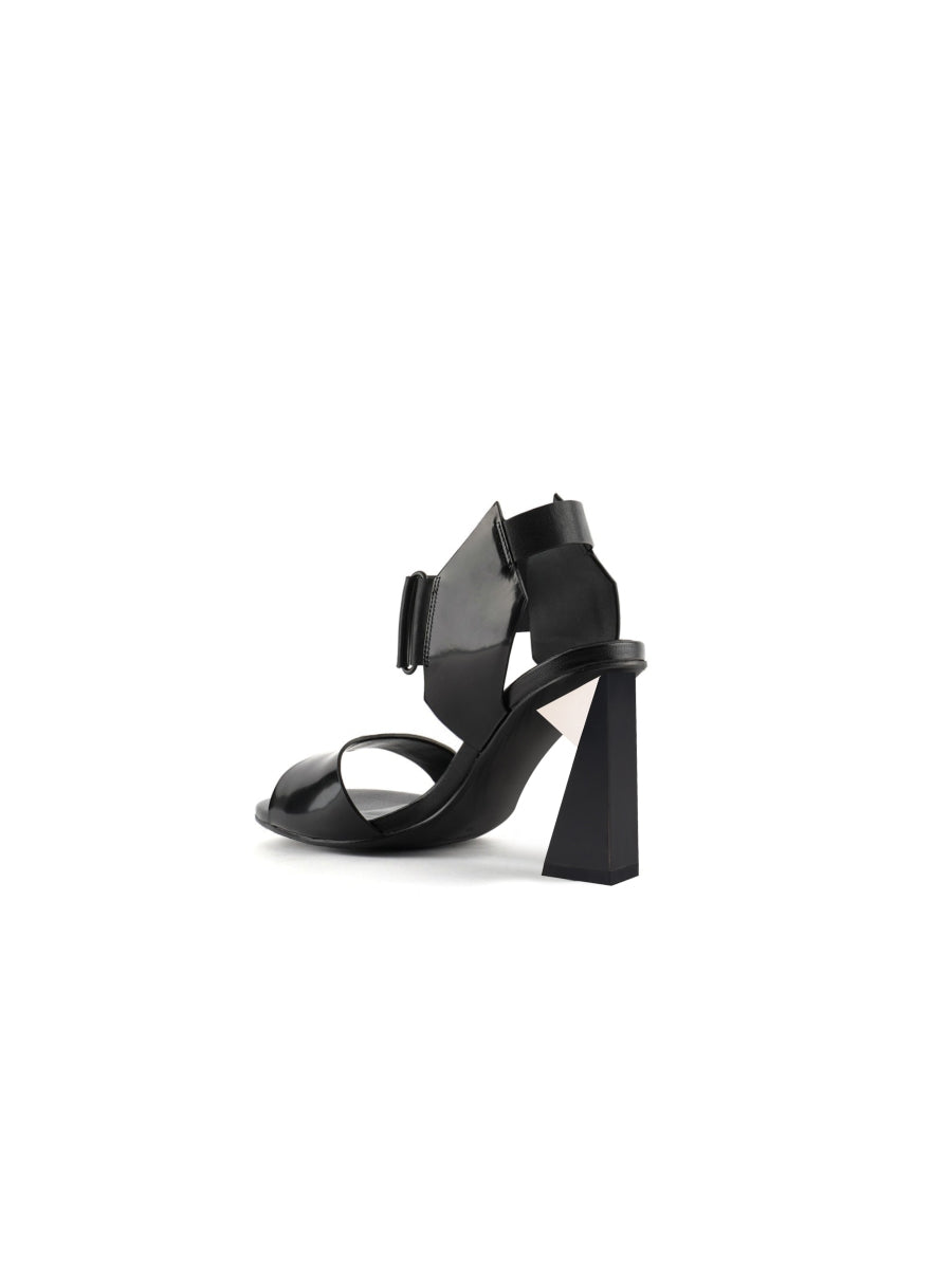 JADYROSE | CHESKA BLACK LEATHER HEEL