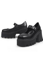 JadyRose | Classic Chunky Heel Platform Mary Jane - Black