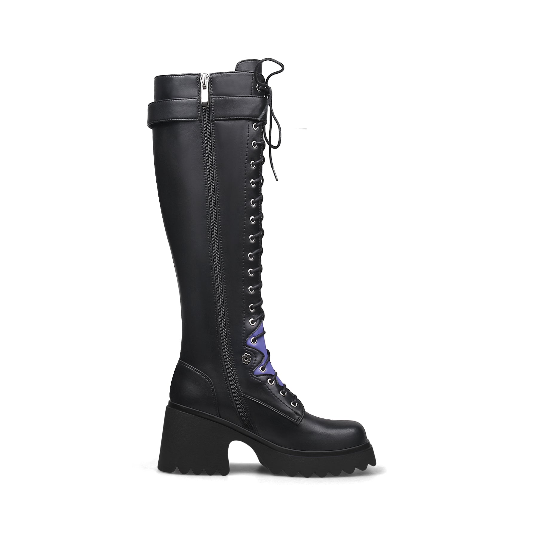 JADY ROSE | BLACK KNEE HIGH LEATHER KNIGHT BOOT