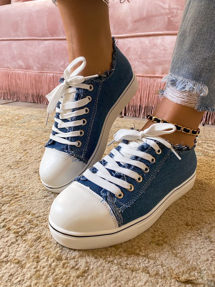 Denim Bayshore Canvas Sneakers - EN BLOOM