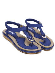 SIKETU | SIGNATURE T-STRAP BLUE SLINGBACK SANDAL