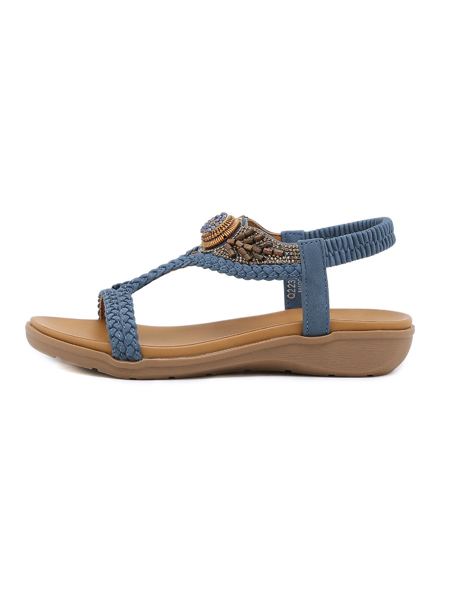 SIKETU | BOHEMIA WING BEADED SLINGBACK BLUE