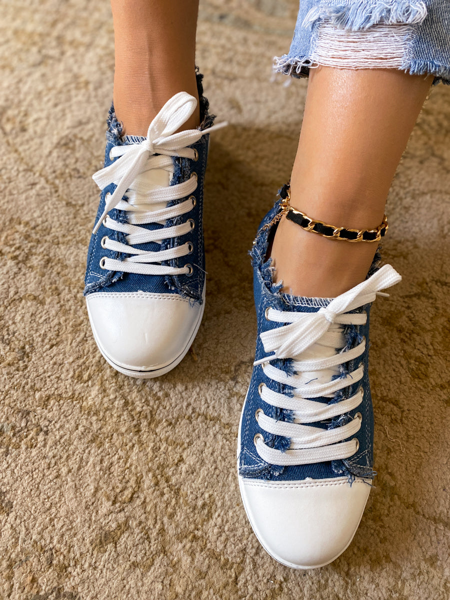 Denim Bayshore Canvas Sneakers - EN BLOOM