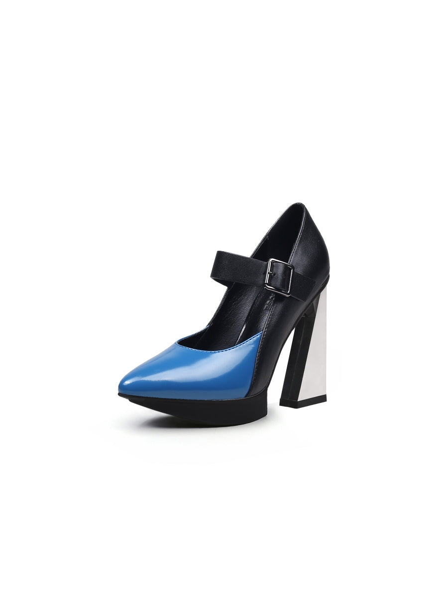 JADYROSE | LYANA BLUE MIRROR HEEL MARY JANE