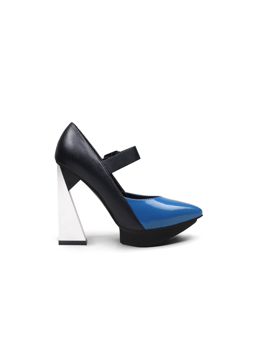 JADYROSE | LYANA BLUE MIRROR HEEL MARY JANE