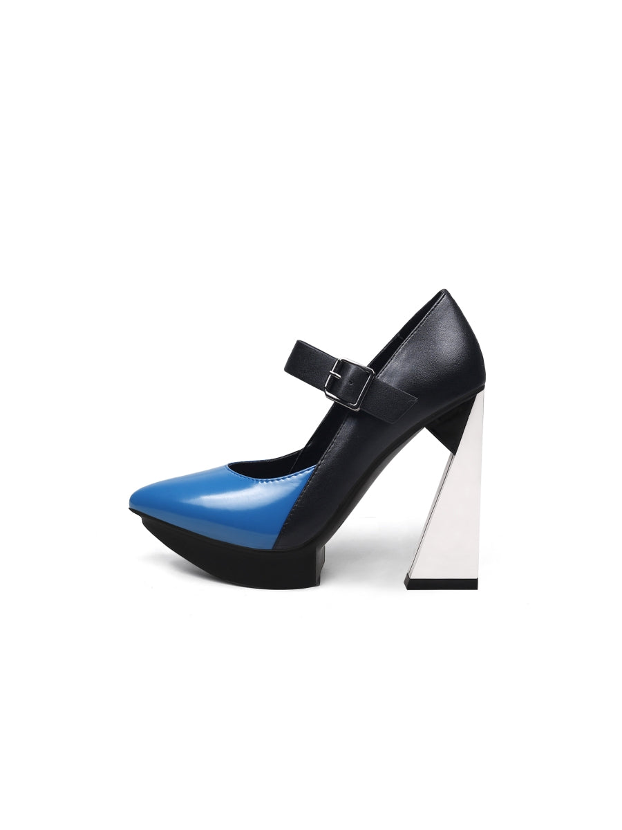 JADYROSE | LYANA BLUE MIRROR HEEL MARY JANE