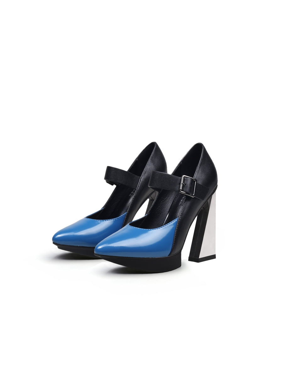 JADYROSE | LYANA BLUE MIRROR HEEL MARY JANE