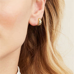 Brielle Croissant Huggie Earrings