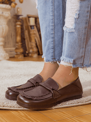 RUMOUR HAS IT| HENRY LEATHER LOAFER  - BROWN