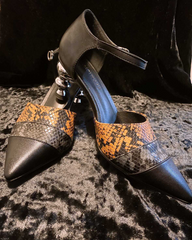 Smaibulun Doll | Snake Patterned Belted Women's Pump by JadyRose