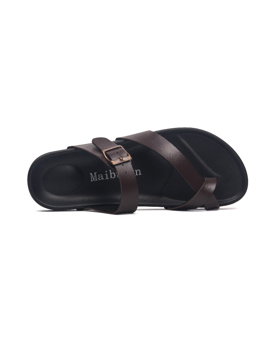 MAIBULUN | BROWN FOOTBED SANDAL