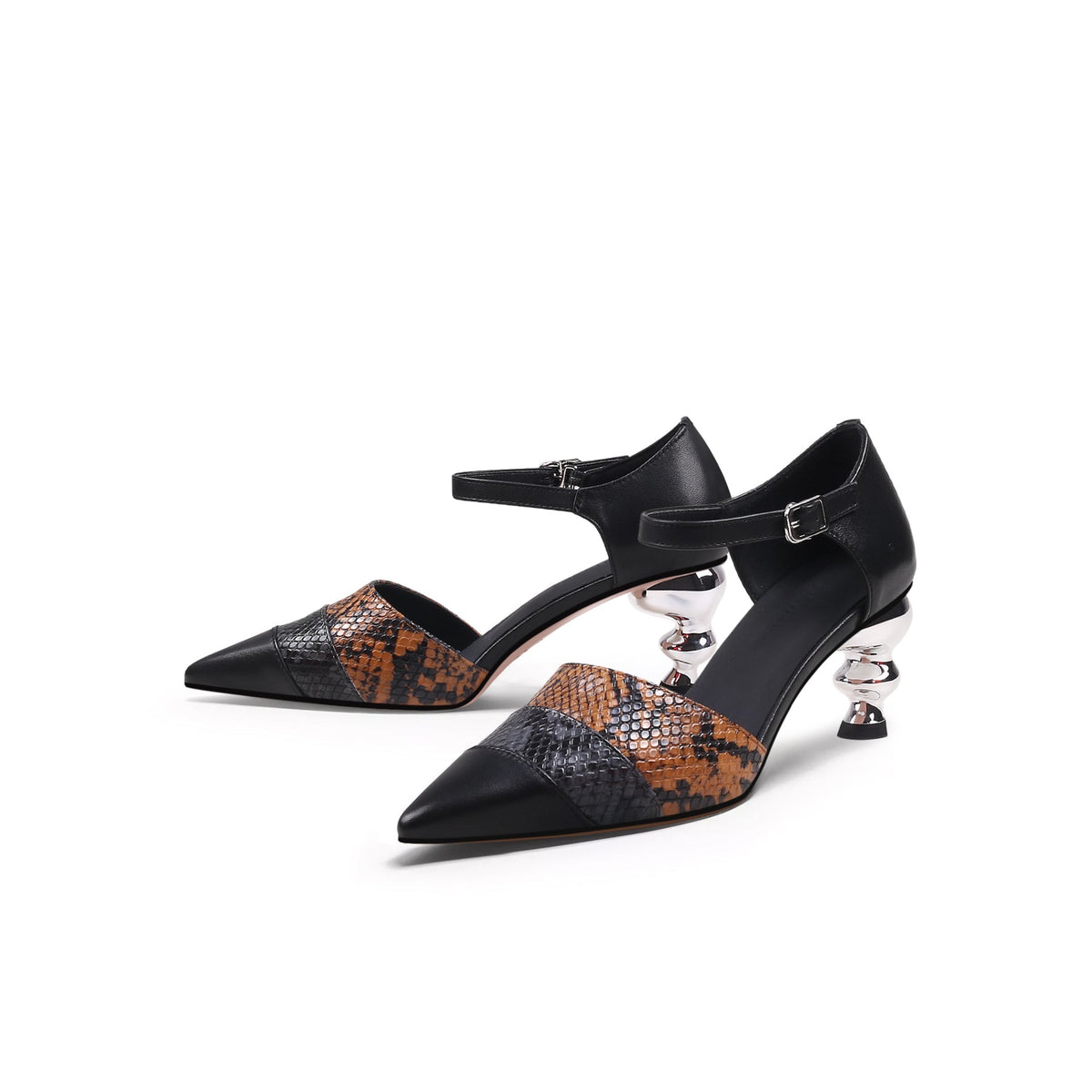 Smaibulun Doll | Snake Patterned Belted Women's Pump by JadyRose