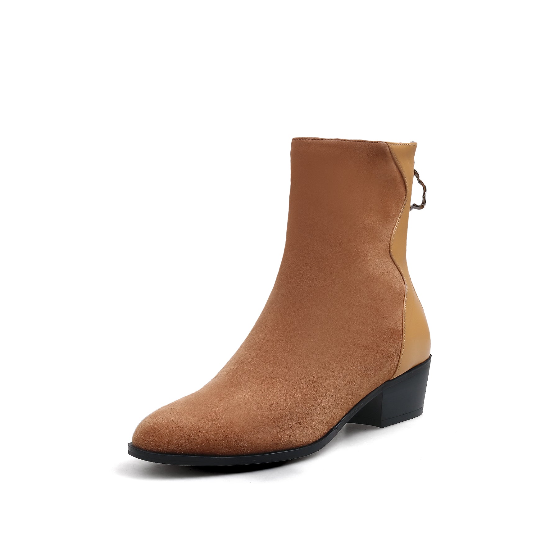 JADY ROSE | SUEDE LEATHER ANKLE BOOT - BROWN