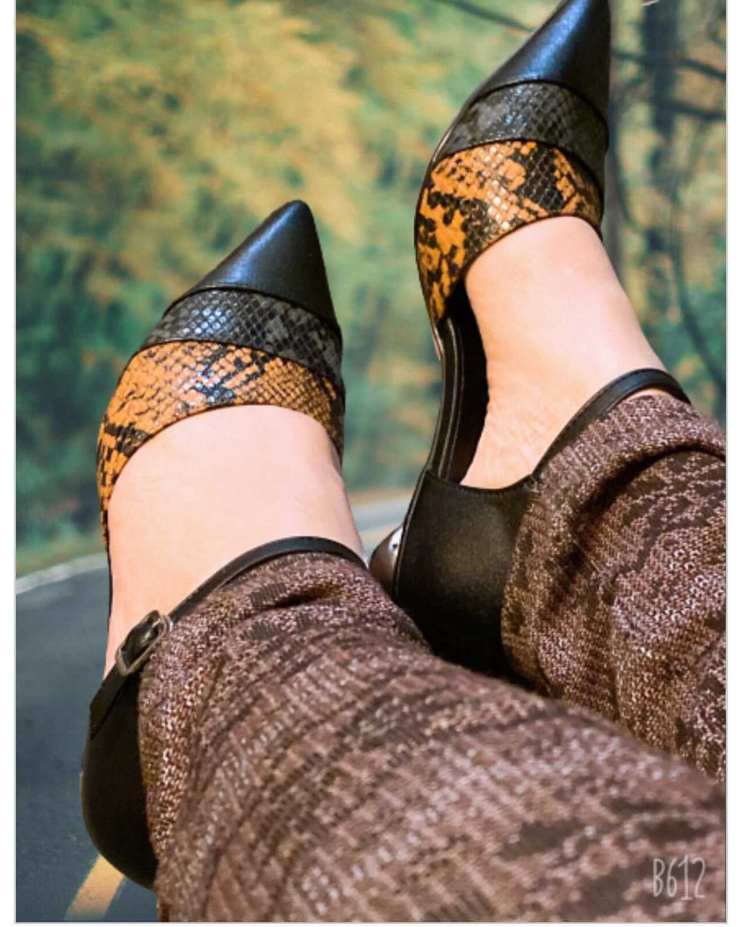 Smaibulun Doll | Snake Patterned Belted Women's Pump by JadyRose