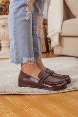 RUMOUR HAS IT| HENRY LEATHER LOAFER  - BROWN