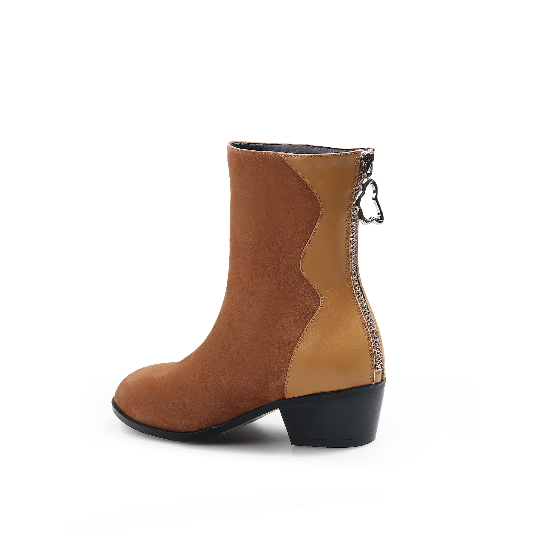 JADY ROSE | SUEDE LEATHER ANKLE BOOT - BROWN