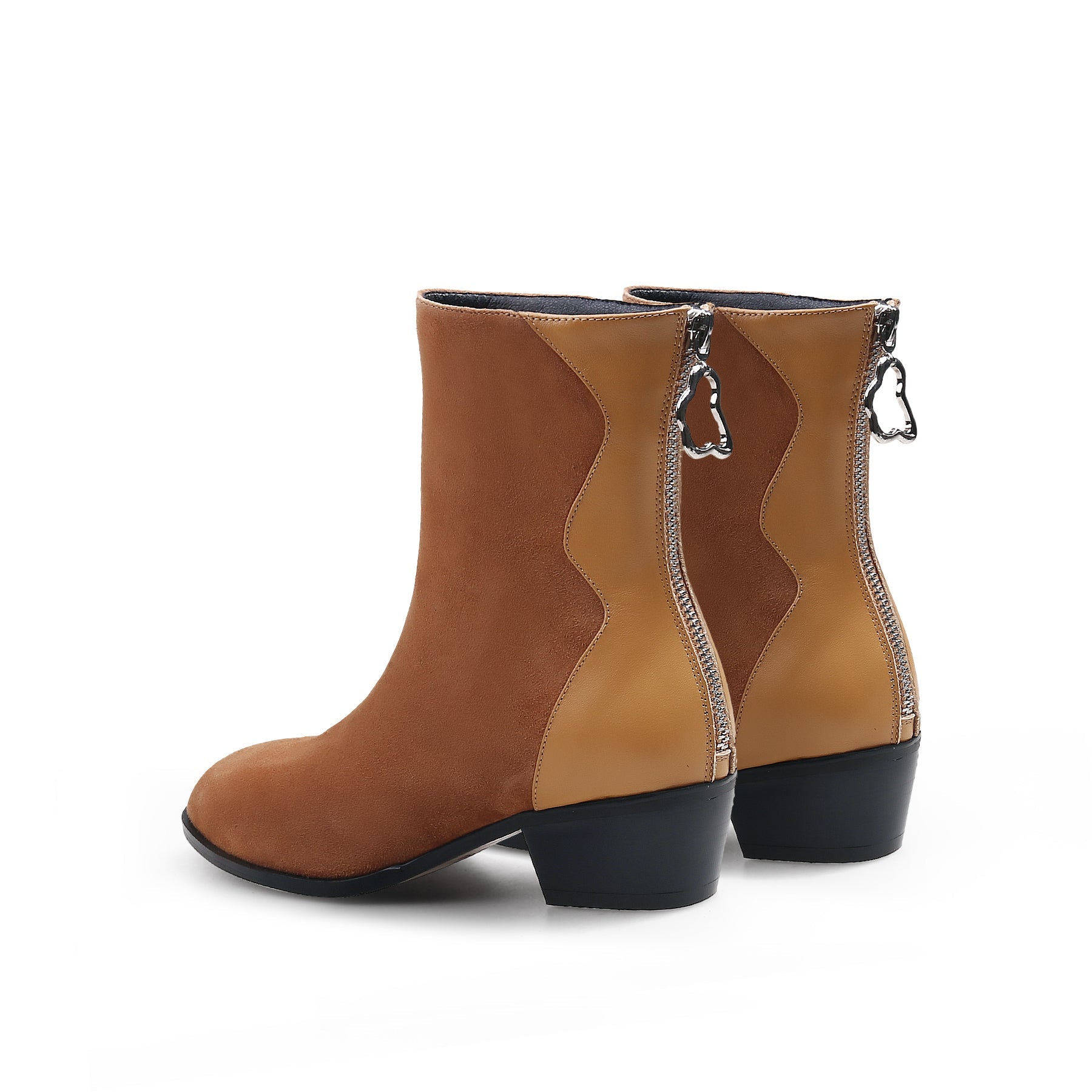 JADY ROSE | SUEDE LEATHER ANKLE BOOT - BROWN