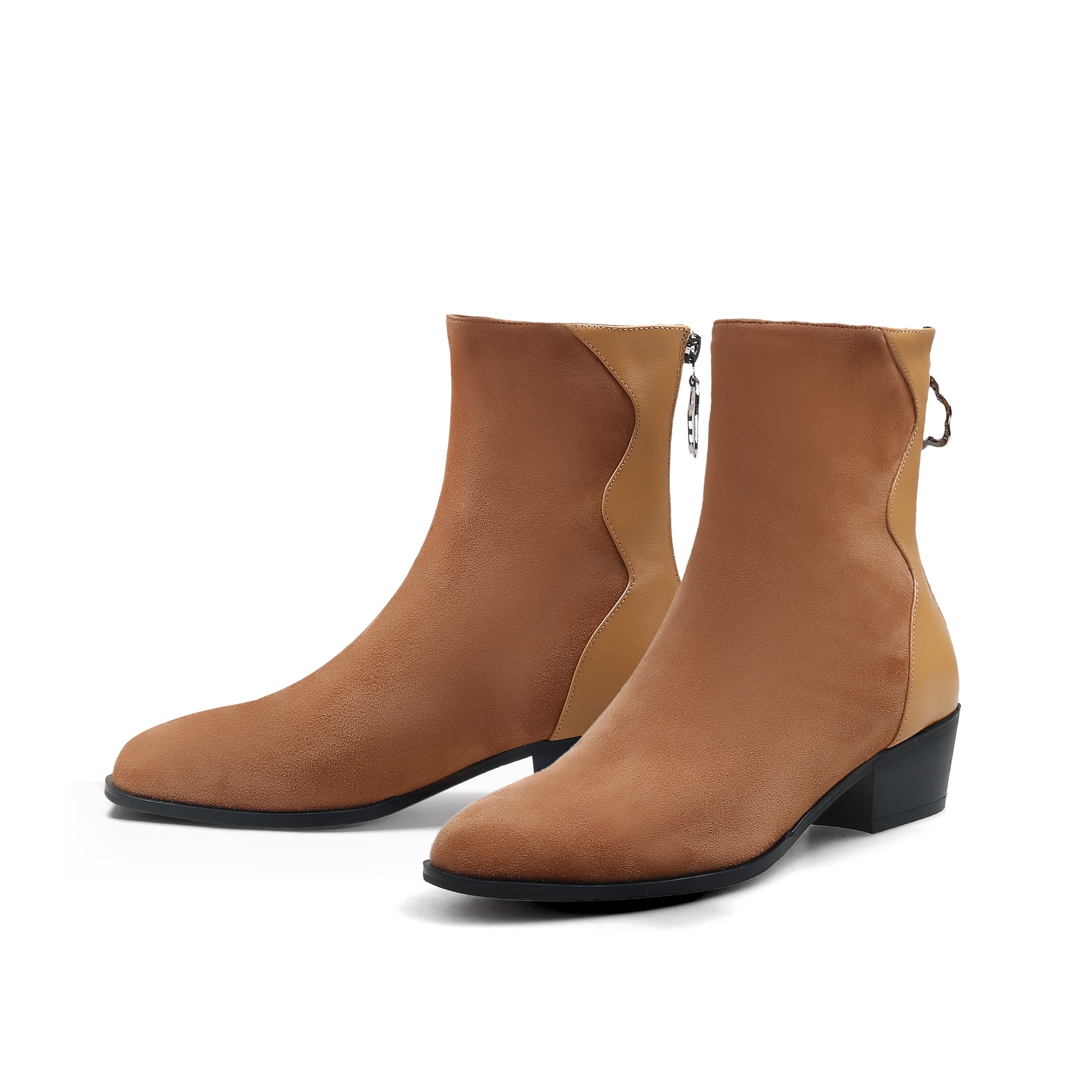 JADY ROSE | SUEDE LEATHER ANKLE BOOT - BROWN