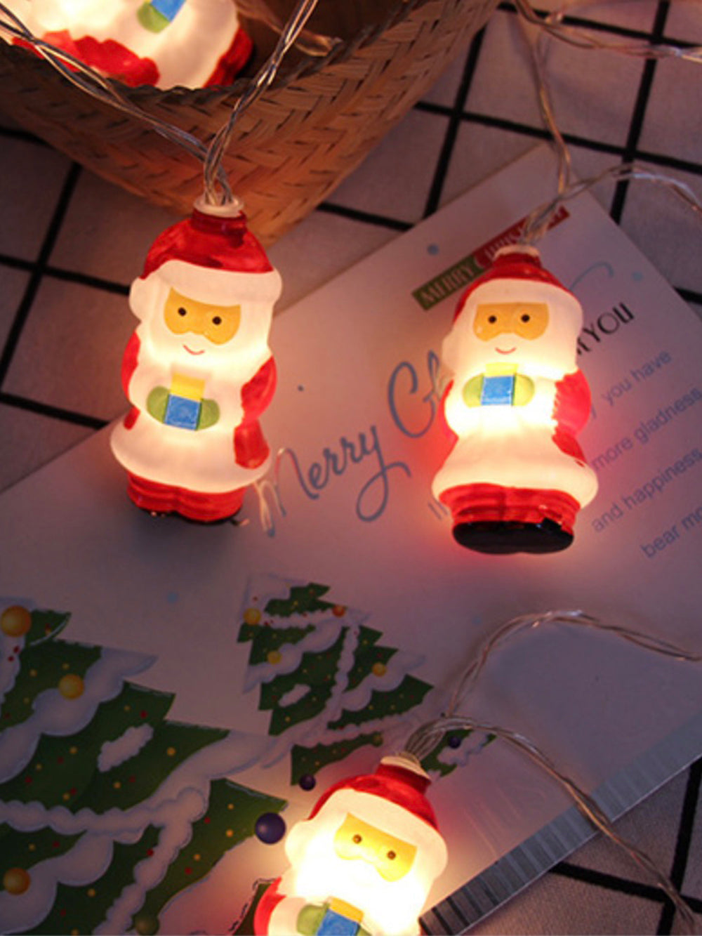 Led Christmas Snowman String Lights