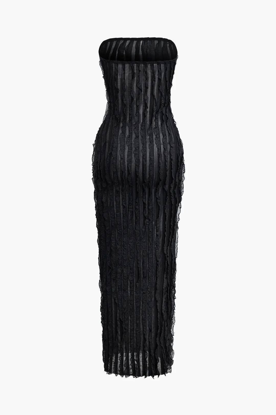 Calista Textured Strapless Maxi Dress