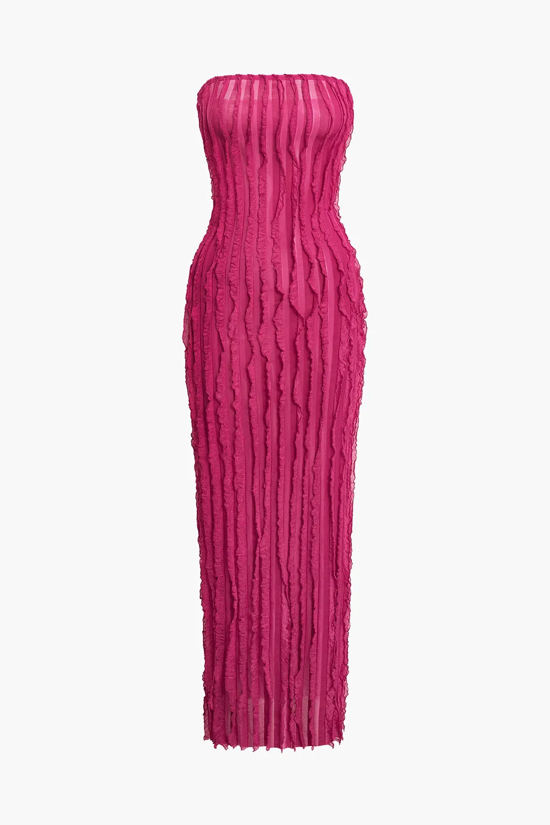 Calista Textured Strapless Maxi Dress