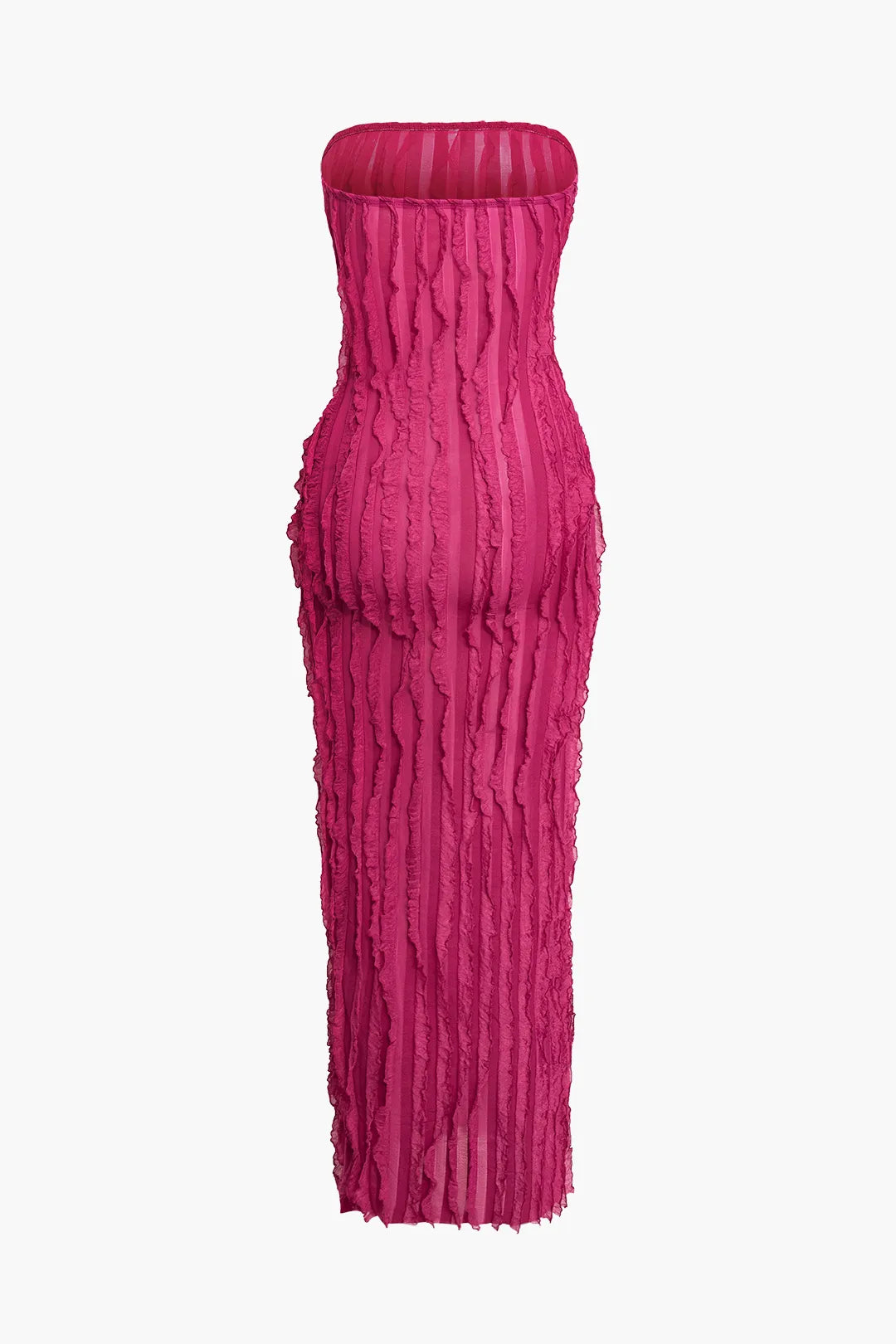 Calista Textured Strapless Maxi Dress