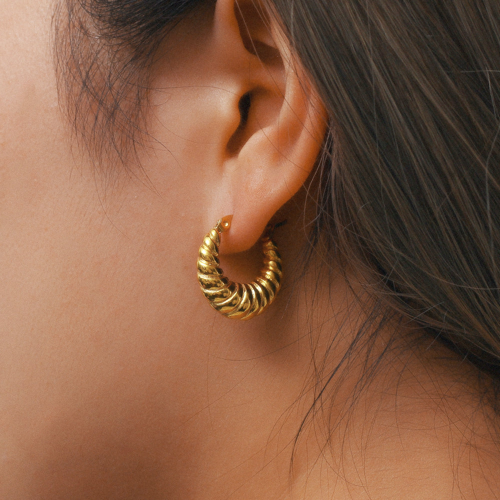 Camille Twisted Hoop Earrings