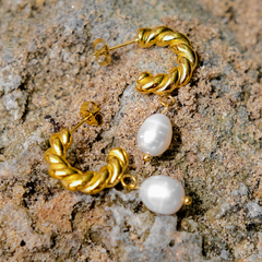 Camille Twisted Pearl Earrings