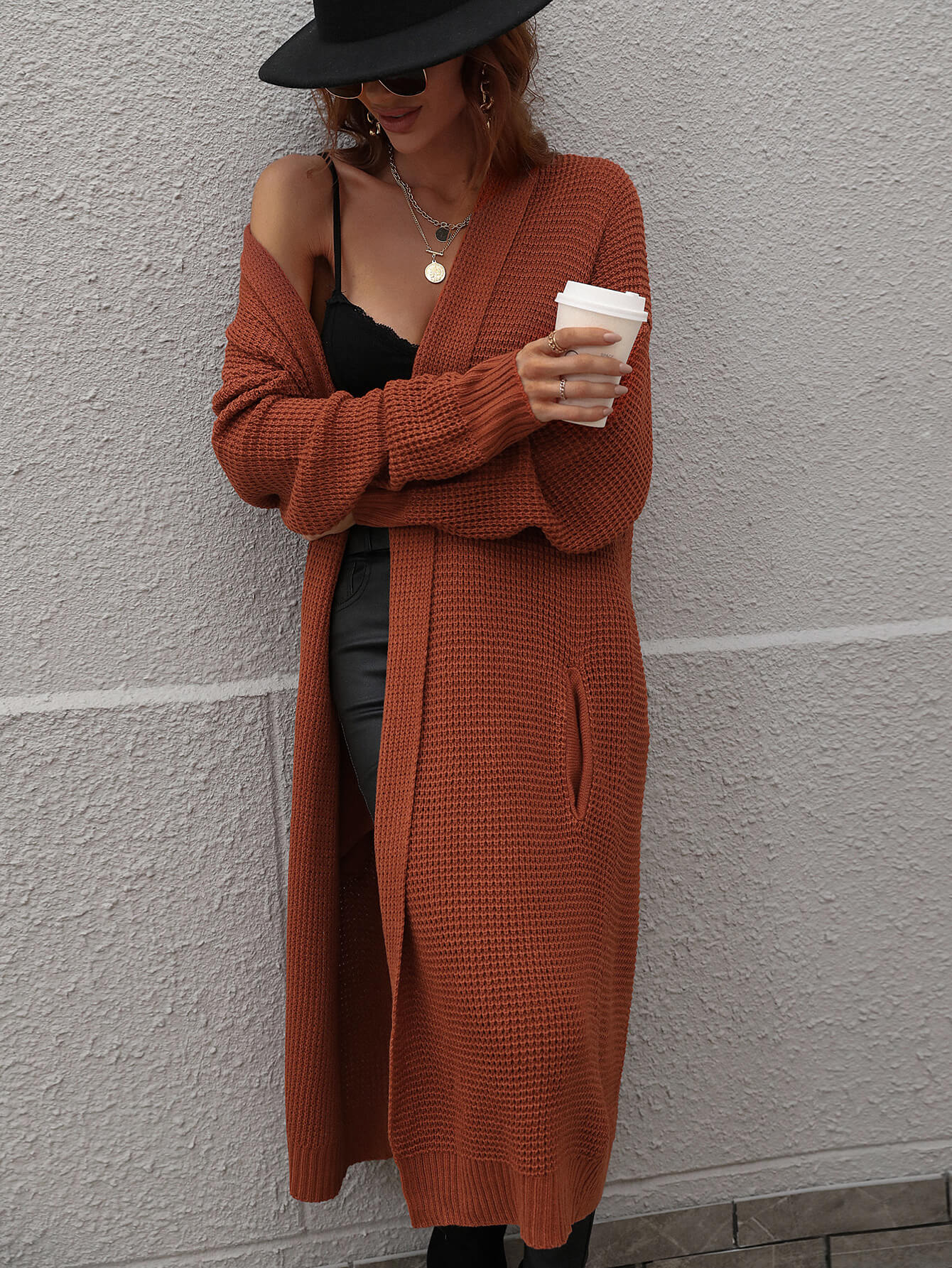 DRUCILLA KNIT CARDIGAN - CARAMEL