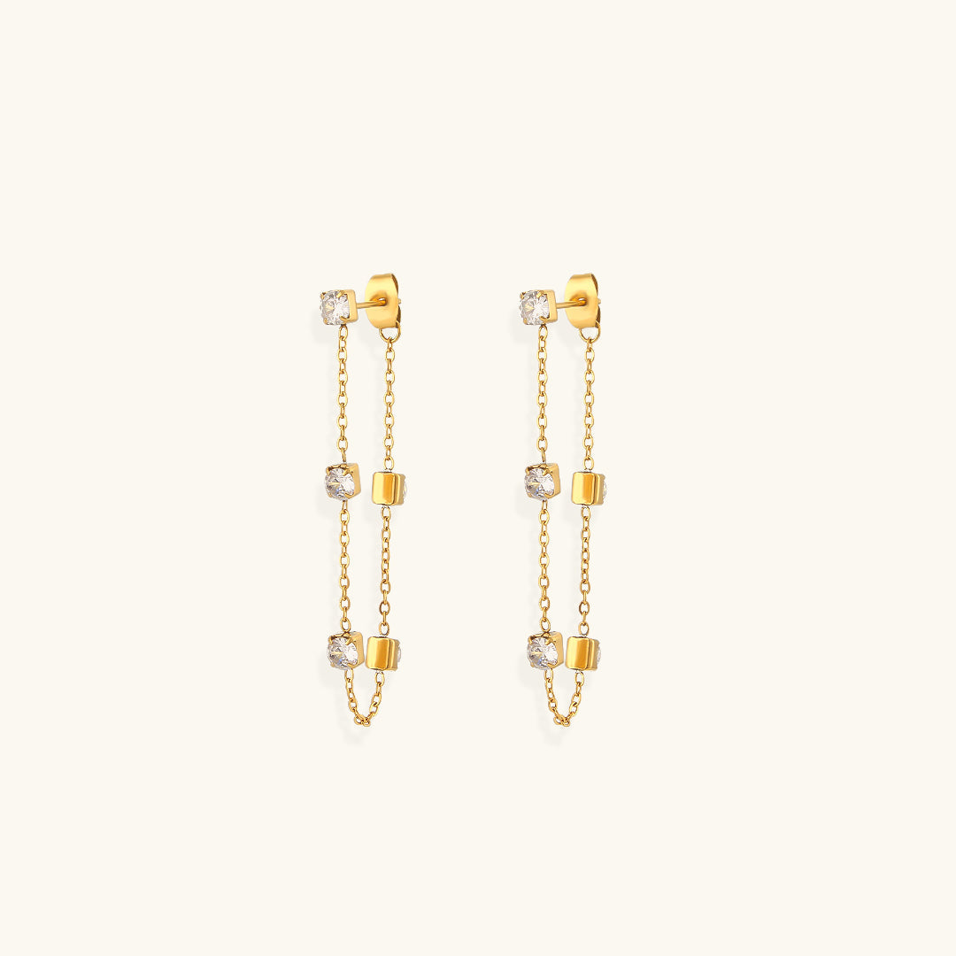 Celeste Gold Chain Earrings