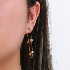 Celeste Gold Chain Earrings