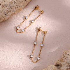 Celeste Gold Chain Earrings