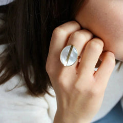 Celeste Gold Disc Ring