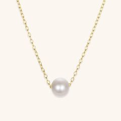 Celeste Gold Pearl Necklace