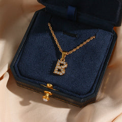 Celeste Initial Diamond Necklace