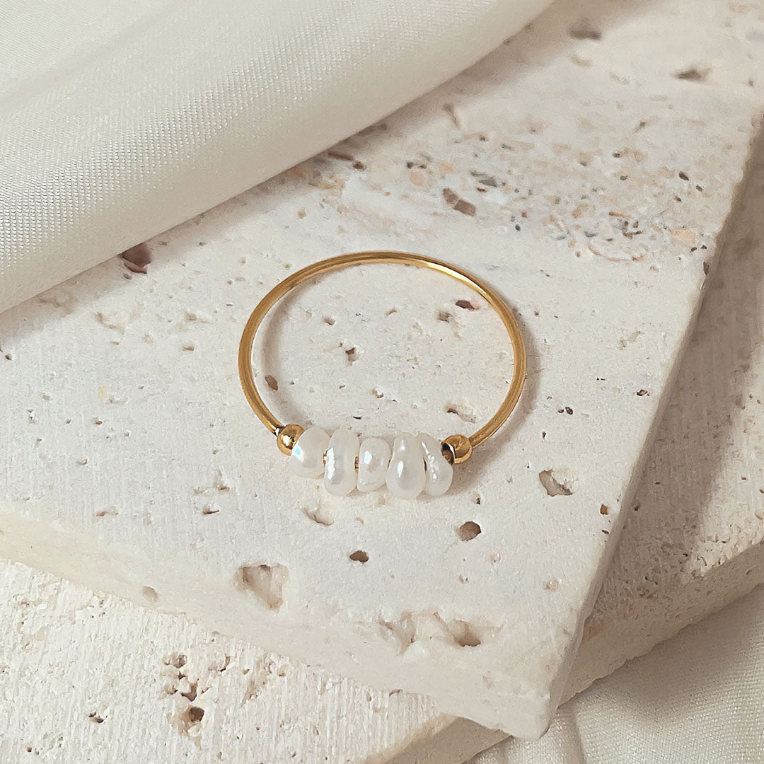 Celeste Pearl Gold Ring