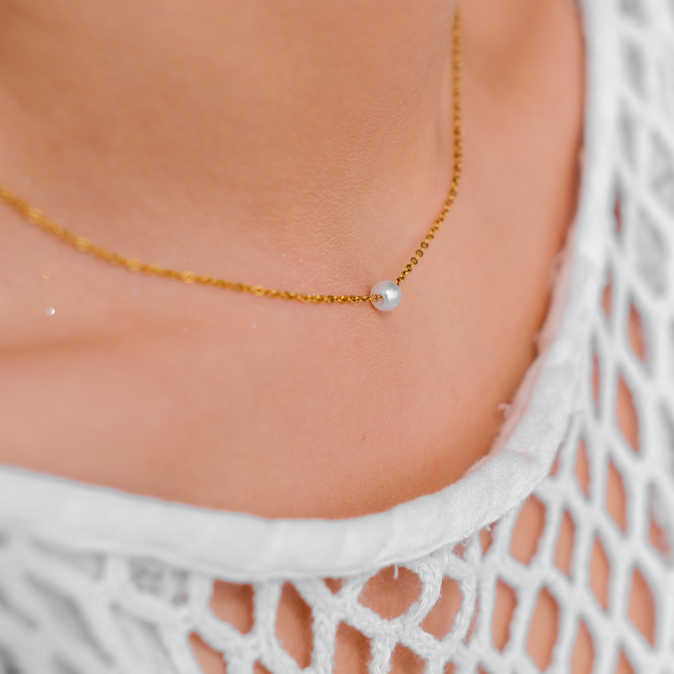 Celeste Single Pearl Necklace