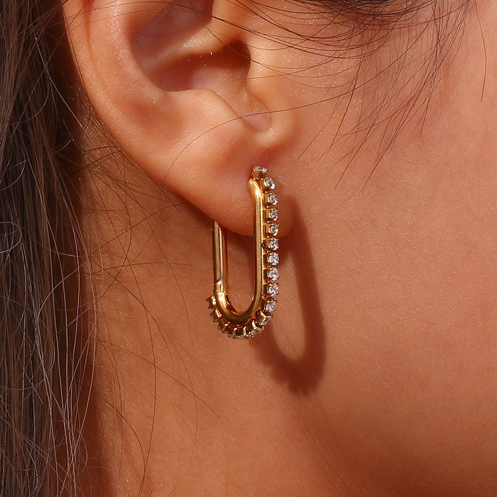 Celeste Sparkling Hoop Earrings