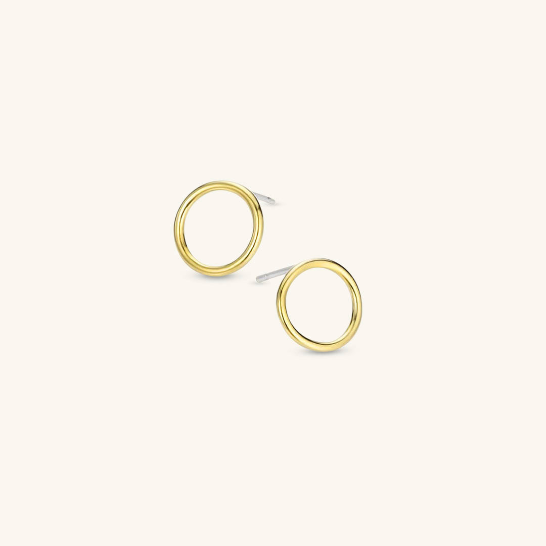 Celestial Circle Gold Earrings