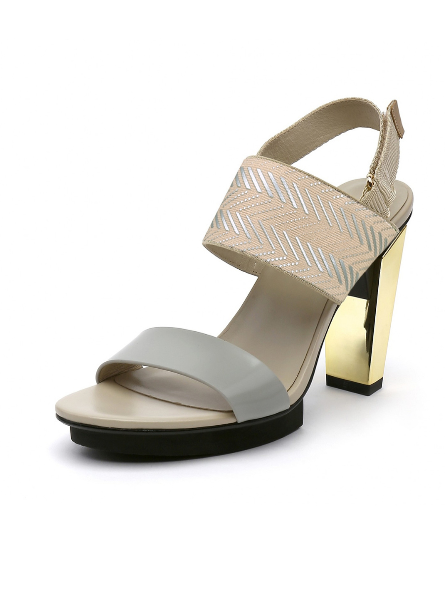 JADY ROSE | DUAL-STRAP LEATHER SLINGBACK SANDAL - NEUTRAL