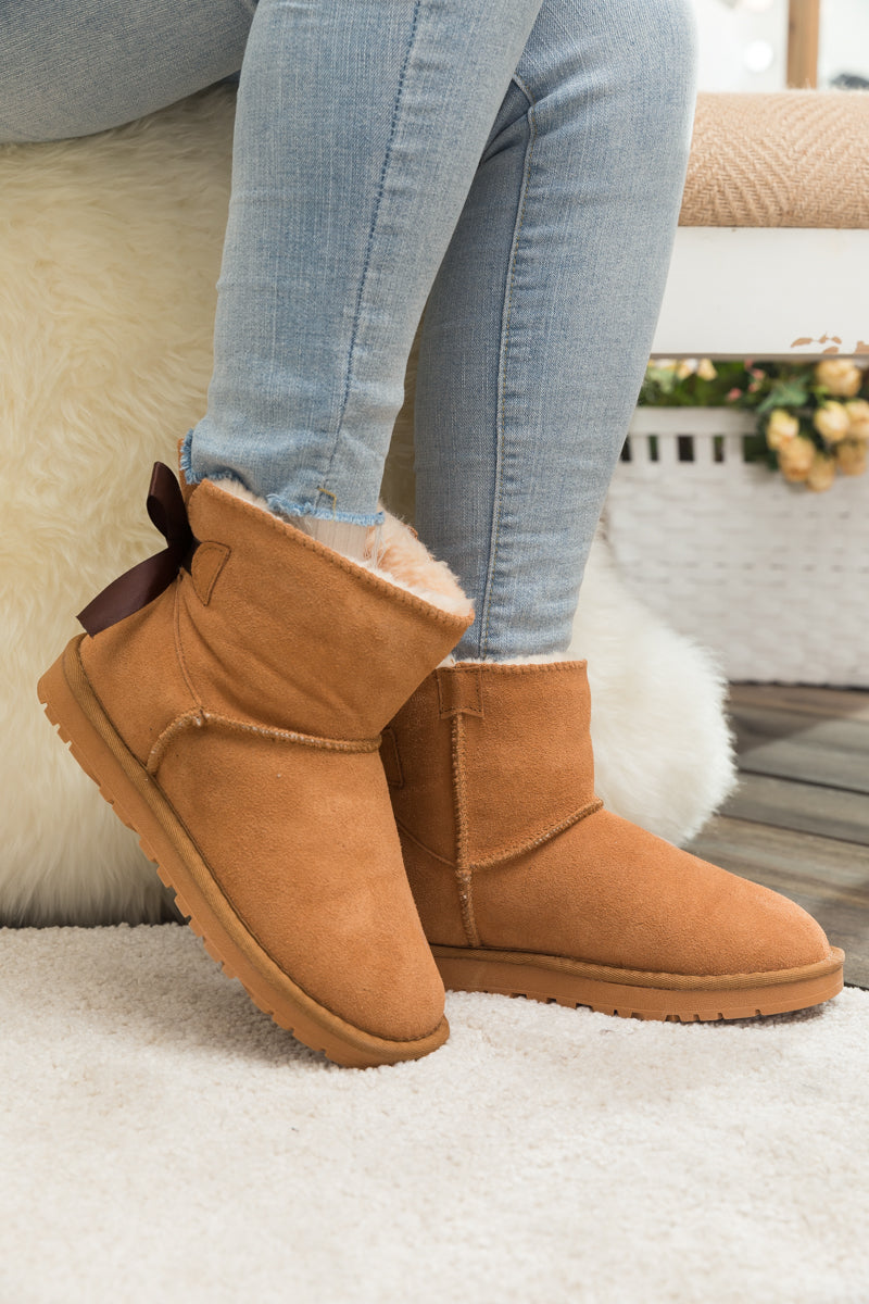 SMAIBULUN Ugg | Bailey Bow Ugg Mini Boots - Chestnut